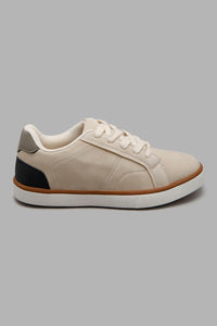 Redtag-Off-White-Colour-Block-Sneaker-BSR-Casual-Shoes,-Character,-Colour:Cream,-Filter:Boys-Footwear-(5-to-14-Yrs),-New-In,-New-In-BSR-FOO,-Non-Sale,-W21B-Senior-Boys-5 to 14 Years