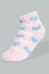 Redtag-Pink-Heart-Jacquard-Fluffy-Socks-365,-Colour:Pink,-Filter:Girls-(2-to-8-Yrs),-Girls-Socks,-IMP,-New-In,-New-In-GIR,-Non-Sale,-Section:Kidswear-Girls-