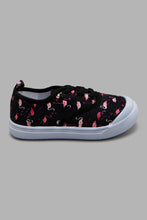 Load image into Gallery viewer, Redtag-Black-Flamingo-Print-Pump-Pumps-Infant-Girls-1 to 3 Years
