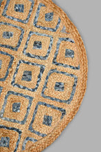 تنزيل الصورة على معرض الصور، Redtag-Denim-Jute-Round-Pattern-Dhurrie-Dhurrie-Home-Decor-
