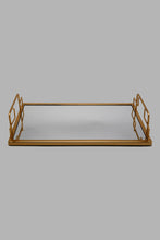 تنزيل الصورة على معرض الصور، Redtag-Gold-Metal-Mirrored-Rectangular-Tray-Trays-Home-Decor-
