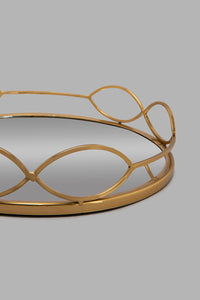 Redtag-Gold-Metal-Mirrored-Round-Tray-Trays-Home-Decor-