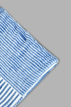 Load image into Gallery viewer, Redtag-Blue-Stripe-Print-Ultra-Soft-Blanket-(Single-Size)-Blankets-Home-Bedroom-
