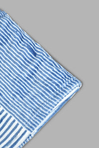 Redtag-Blue-Stripe-Print-Ultra-Soft-Blanket-(Single-Size)-Blankets-Home-Bedroom-