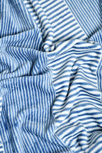 Load image into Gallery viewer, Redtag-Blue-Stripe-Print-Ultra-Soft-Blanket-(Single-Size)-Blankets-Home-Bedroom-
