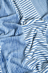 Redtag-Blue-Stripe-Print-Ultra-Soft-Blanket-(Single-Size)-Blankets-Home-Bedroom-