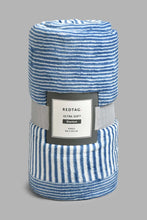 Load image into Gallery viewer, Redtag-Blue-Stripe-Print-Ultra-Soft-Blanket-(Single-Size)-Blankets-Home-Bedroom-
