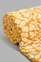 Load image into Gallery viewer, Redtag-Mustard-Floral-Print-Ultra-Soft-Blanket-(Double-Size)-Blankets-Home-Bedroom-
