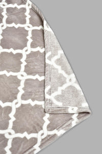 Grey Geometric Ultra Soft Blanket (Double Size)