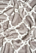 Load image into Gallery viewer, Grey Geometric Ultra Soft Blanket (Double Size)
