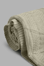 Load image into Gallery viewer, Redtag-Beige-Knit/Sherpa-Reversible-Throw-BED-PHANTASMAGORIA-3,-Colour:Beige,-Filter:Home-Bedroom,-HMW-BED-Throws,-New-In,-New-In-HMW-BED,-Non-Sale,-Section:Homewares,-W21B-Home-Bedroom-

