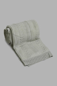 Redtag-Grey-Knit/Sherpa-Reversible-Throw-BED-PHANTASMAGORIA-3,-Colour:Grey,-Filter:Home-Bedroom,-HMW-BED-Throws,-New-In,-New-In-HMW-BED,-Non-Sale,-Section:Homewares,-W21B-Home-Bedroom-