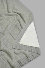 Load image into Gallery viewer, Redtag-Grey-Knit/Sherpa-Reversible-Throw-BED-PHANTASMAGORIA-3,-Colour:Grey,-Filter:Home-Bedroom,-HMW-BED-Throws,-New-In,-New-In-HMW-BED,-Non-Sale,-Section:Homewares,-W21B-Home-Bedroom-
