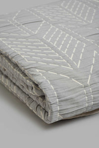 Redtag-Grey/Beige-Geometric-3-Piece-Bedspread-Set-
(Double-Size)-BED-PHANTASMAGORIA-2,-Colour:Grey,-Filter:Home-Bedroom,-HMW-BED-Bedspreads,-New-In,-New-In-HMW-BED,-Non-Sale,-Section:Homewares,-W21B-Home-Bedroom-