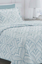 Load image into Gallery viewer, Redtag-Teal-Leaf-2-Piece-Bedspread-Set-
(Single-Size)-BED-PHANTASMAGORIA-2,-Colour:Teal,-Filter:Home-Bedroom,-HMW-BED-Bedspreads,-New-In,-New-In-HMW-BED,-Non-Sale,-Section:Homewares,-W21B-Home-Bedroom-
