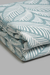 Redtag-Teal-Leaf-2-Piece-Bedspread-Set-
(Single-Size)-BED-PHANTASMAGORIA-2,-Colour:Teal,-Filter:Home-Bedroom,-HMW-BED-Bedspreads,-New-In,-New-In-HMW-BED,-Non-Sale,-Section:Homewares,-W21B-Home-Bedroom-