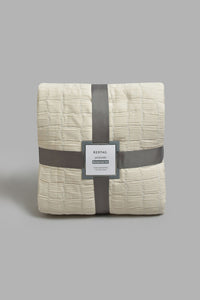 Redtag-Cream-Square-2-Piece-Bedspread-Set-
(Single-Size)-BED-PHANTASMAGORIA-3,-Colour:Cream,-Filter:Home-Bedroom,-HMW-BED-Bedspreads,-New-In,-New-In-HMW-BED,-Non-Sale,-Section:Homewares,-W21B-Home-Bedroom-