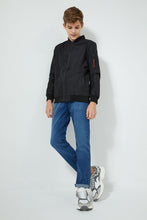 Load image into Gallery viewer, Redtag-Black-Bomber-Jacket-BSR-Jackets,-Colour:Black,-Filter:Senior-Boys-(9-to-14-Yrs),-New-In,-New-In-BSR,-Non-Sale,-Section:Kidswear,-W21B-Senior-Boys-9 to 14 Years
