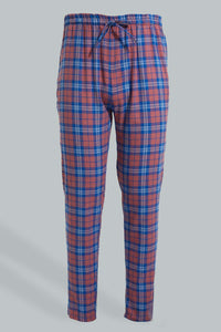 Redtag-Red-T-Shirt-With-Flannel-Pyjama-Set-Colour:Red,-Filter:Men's-Clothing,-Men-Pyjama-Sets,-New-In,-New-In-Men,-Non-Sale,-Section:Men,-W21B-Men's-