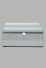 تنزيل الصورة على معرض الصور، Redtag-Silver-Textured-Jewellery-Box-Medium-Jewellery-Box-Home-Decor-
