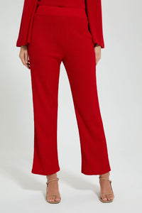 Redtag-Red-Textured-Wide-Leg-Pant-Celebrity-Trousers,-Colour:Red,-Filter:Women's-Clothing,-New-In,-New-In-LDC,-Non-Sale,-S22A,-Section:Women,-TBL-Women's-