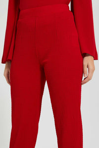 Redtag-Red-Textured-Wide-Leg-Pant-Celebrity-Trousers,-Colour:Red,-Filter:Women's-Clothing,-New-In,-New-In-LDC,-Non-Sale,-S22A,-Section:Women,-TBL-Women's-