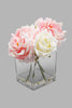 Redtag-Pink-Artificial-Rose-in-Glass-Vase-Colour:Pink,-Filter:Home-Decor,-HMW-HOM-Plants-&-Flowers,-New-In,-New-In-HMW-HOM,-Non-Sale,-Section:Homewares,-W21B-Home-Decor-