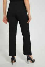 تنزيل الصورة على معرض الصور، Redtag-Black-Textured-Wide-Leg-Pant-Trousers-Women&#39;s-0
