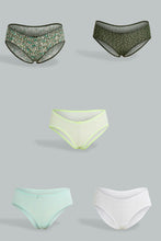 Load image into Gallery viewer, Redtag-Assorted-Print-/-Plain-Boyleg-Brief-(5-Pack)-Briefs-Boyleg-Women&#39;s-
