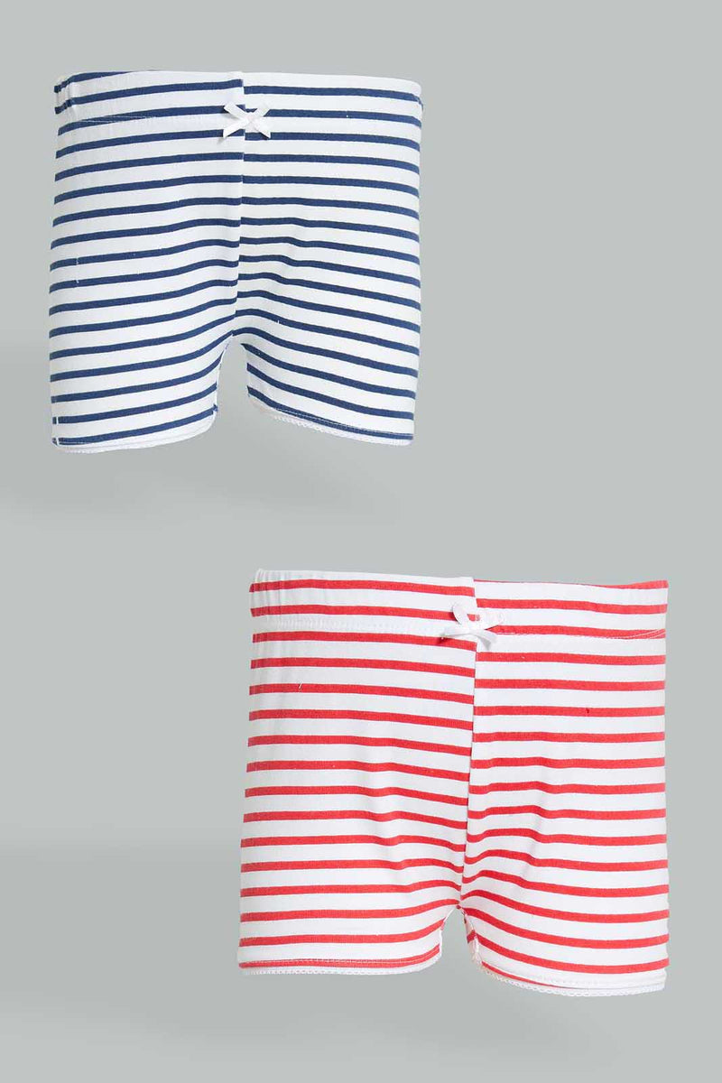 Redtag-Assorted-2-Pc-Pack-Striped-Boxer-Shorts-365,-Colour:Assorted,-ESS,-Filter:Girls-(2-to-8-Yrs),-Girls-Briefs,-New-In,-New-In-GIR,-Non-Sale,-Section:Kidswear-Girls-2 to 8 Years