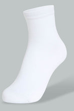 Load image into Gallery viewer, Redtag-White-4Pk-Plain-Crew-Socks-Full-Length-Girls-2 to 8 Years
