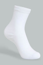 Load image into Gallery viewer, Redtag-White-4Pk-Plain-Crew-Socks-Full-Length-Girls-2 to 8 Years
