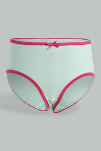 Redtag-Assorted-5-Pc-Pack-Plain-Briefs-Boxers-Girls-2 to 8 Years