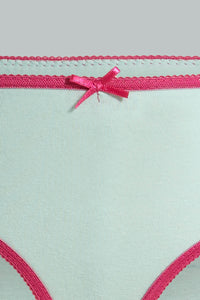 Redtag-Assorted-5-Pc-Pack-Plain-Briefs-Boxers-Girls-2 to 8 Years