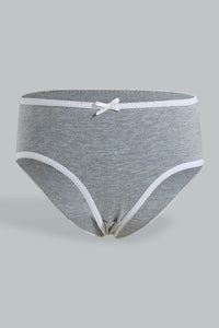 Redtag-Assorted-5-Pc-Pack-Plain-Briefs-Boxers-Girls-2 to 8 Years