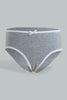 Redtag-Assorted-5-Pc-Pack-Plain-Briefs-Boxers-Girls-2 to 8 Years
