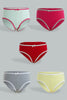 Redtag-Assorted-5-Pc-Pack-Plain-Briefs-Boxers-Girls-2 to 8 Years