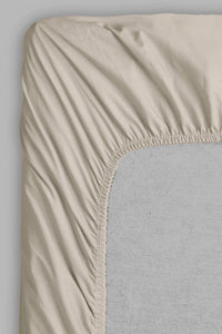 Redtag-Beige-Cotton-Fitted-Sheet-
(Single-Size)-Colour:Beige,-Filter:Home-Bedroom,-HMW-BED-Fitted-Sheets,-New-In,-New-In-HMW-BED,-Non-Sale,-Section:Homewares,-W21B-Home-Bedroom-