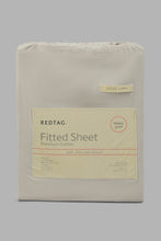 Load image into Gallery viewer, Redtag-Beige-Cotton-Fitted-Sheet-
(Single-Size)-Colour:Beige,-Filter:Home-Bedroom,-HMW-BED-Fitted-Sheets,-New-In,-New-In-HMW-BED,-Non-Sale,-Section:Homewares,-W21B-Home-Bedroom-
