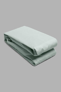 Redtag-Teal-Cotton-Fitted-Sheet-(Double-Size)-Fitted-Sheets-Home-Bedroom-