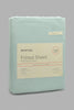 Redtag-Teal-Cotton-Fitted-Sheet-(Double-Size)-Fitted-Sheets-Home-Bedroom-
