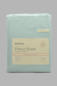 Redtag-Teal-Cotton-Fitted-Sheet-
(King-Size)-Fitted-Sheets-Home-Bedroom-