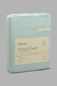 Redtag-Teal-Cotton-Fitted-Sheet-
(King-Size)-Fitted-Sheets-Home-Bedroom-