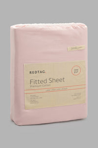 Redtag-Pink-Cotton-Fitted-Sheet-
(King-Size)-Fitted-Sheets-Home-Bedroom-