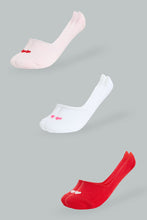 Load image into Gallery viewer, Redtag-Red/White/Pink-Heart-Yarn-Dyed-Invisible-Socks-(3-Pack)-365,-Colour:Assorted,-Filter:Women&#39;s-Clothing,-New-In,-New-In-Women,-Non-Sale,-Section:Women,-Women-Socks-Women&#39;s-
