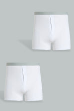 تنزيل الصورة على معرض الصور، Redtag-White-Loose-Fit-Boxers-2-Pack-Briefs-Men&#39;s-
