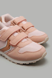 Redtag-Pale-Pink-Velcro-Strap-Sneakers-Sneakers-Girls-3 to 5 Years