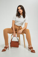 تنزيل الصورة على معرض الصور، Redtag-Sand-Tailored-Pant-With-Belt-Hanging-Trim-Trousers-Women&#39;s-0
