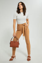 تنزيل الصورة على معرض الصور، Redtag-Sand-Tailored-Pant-With-Belt-Hanging-Trim-Trousers-Women&#39;s-0
