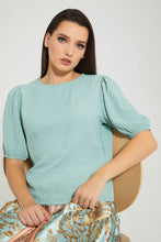 تنزيل الصورة على معرض الصور، Redtag-Mint-Textured-Blouse-Tops-Women&#39;s-0
